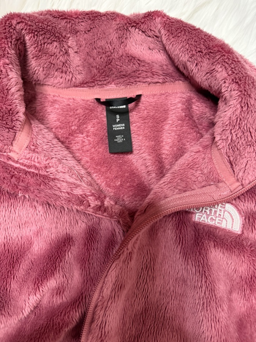 The North Face Pink Fleece Jacket Women’s Small Cozy Full Zip Osito Style - Picture 8 of 9